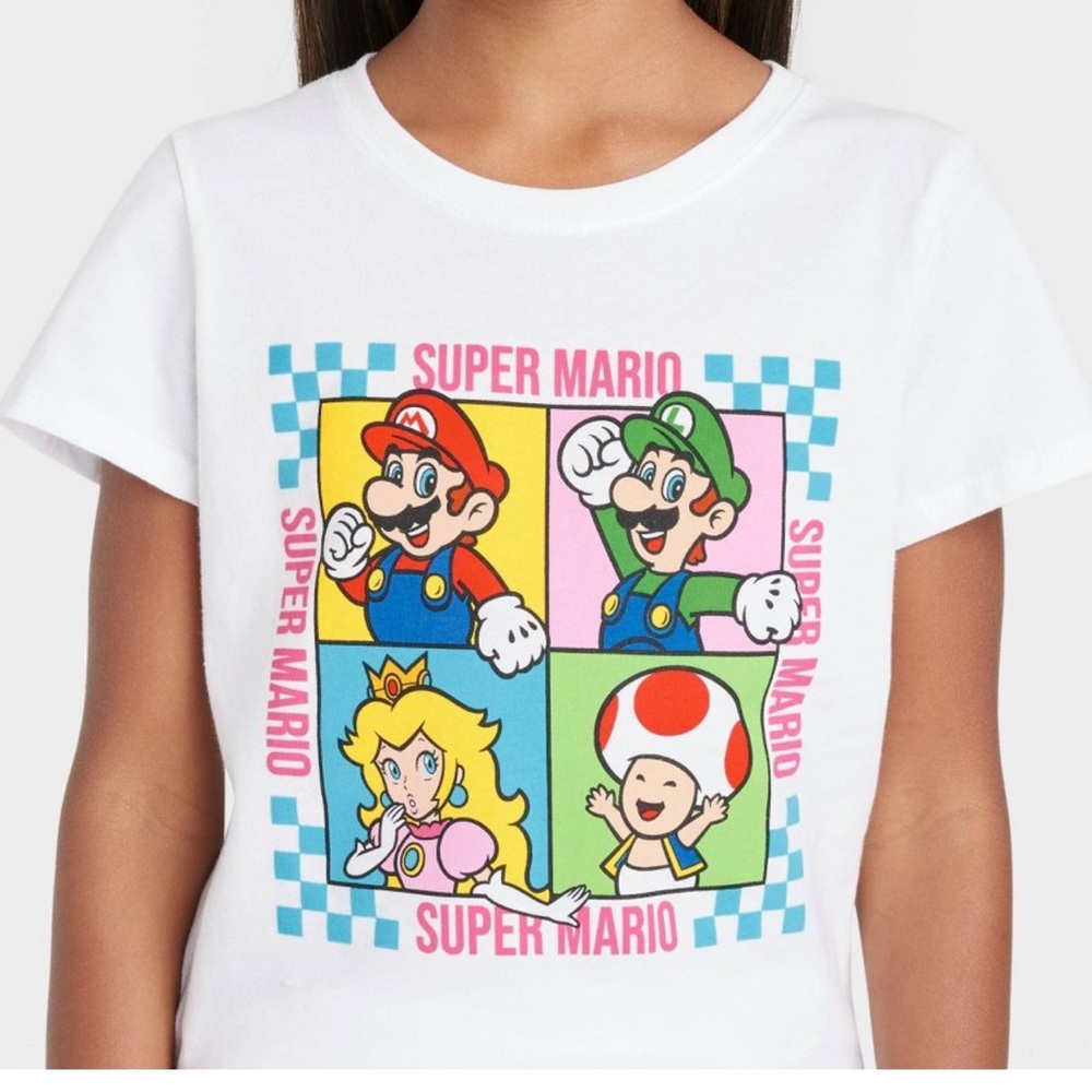 Girls Super Mario tee